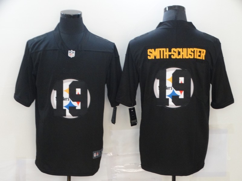 Men's Pittsburgh Steelers #19 JuJu Smith-Schuster Black Team Jersey